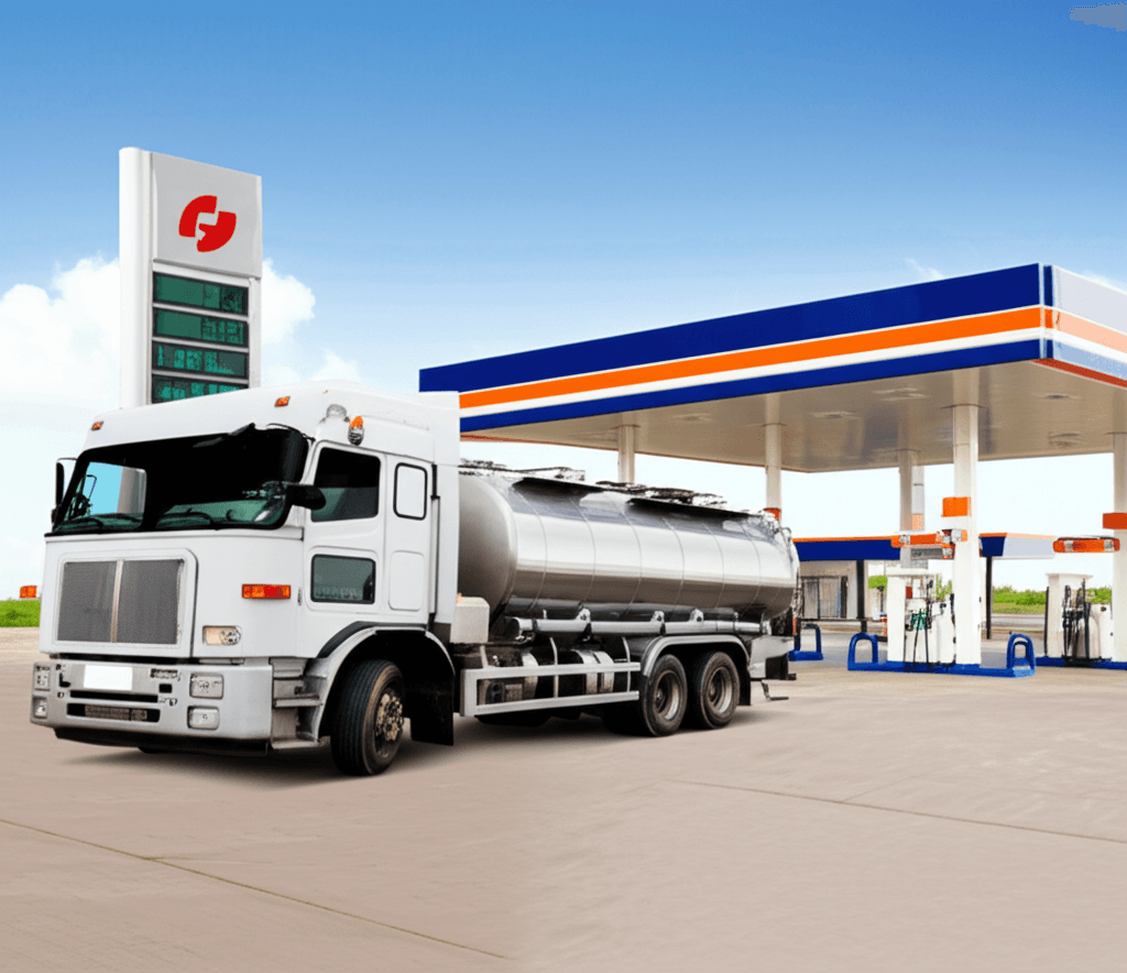 Refined fuel delivery truck