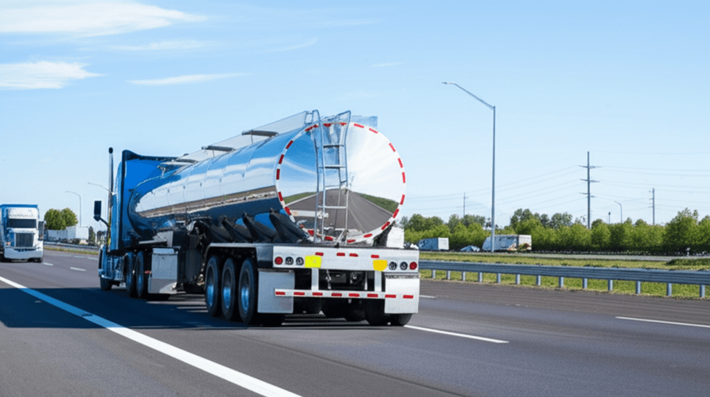 American Gulf Petroleum tanker truck on a highway